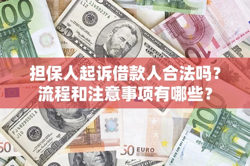 北京担保人起诉借款人合法吗？流程和注意事项有哪些？