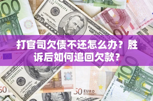 北京打官司欠债不还怎么办？胜诉后如何追回欠款？