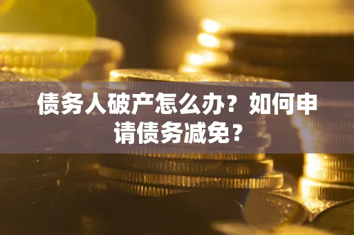 北京债务人破产怎么办？如何申请债务减免？