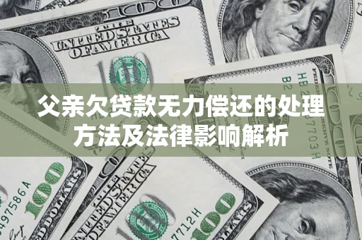 北京父亲欠贷款无力偿还的处理方法及法律影响解析