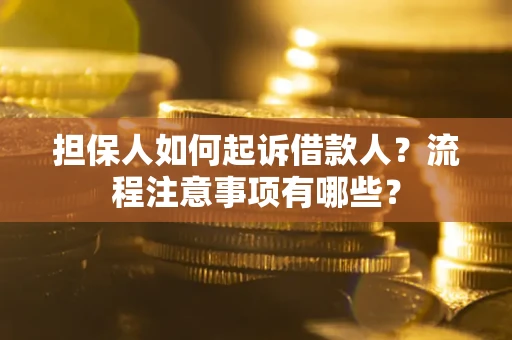 北京担保人如何起诉借款人？流程注意事项有哪些？